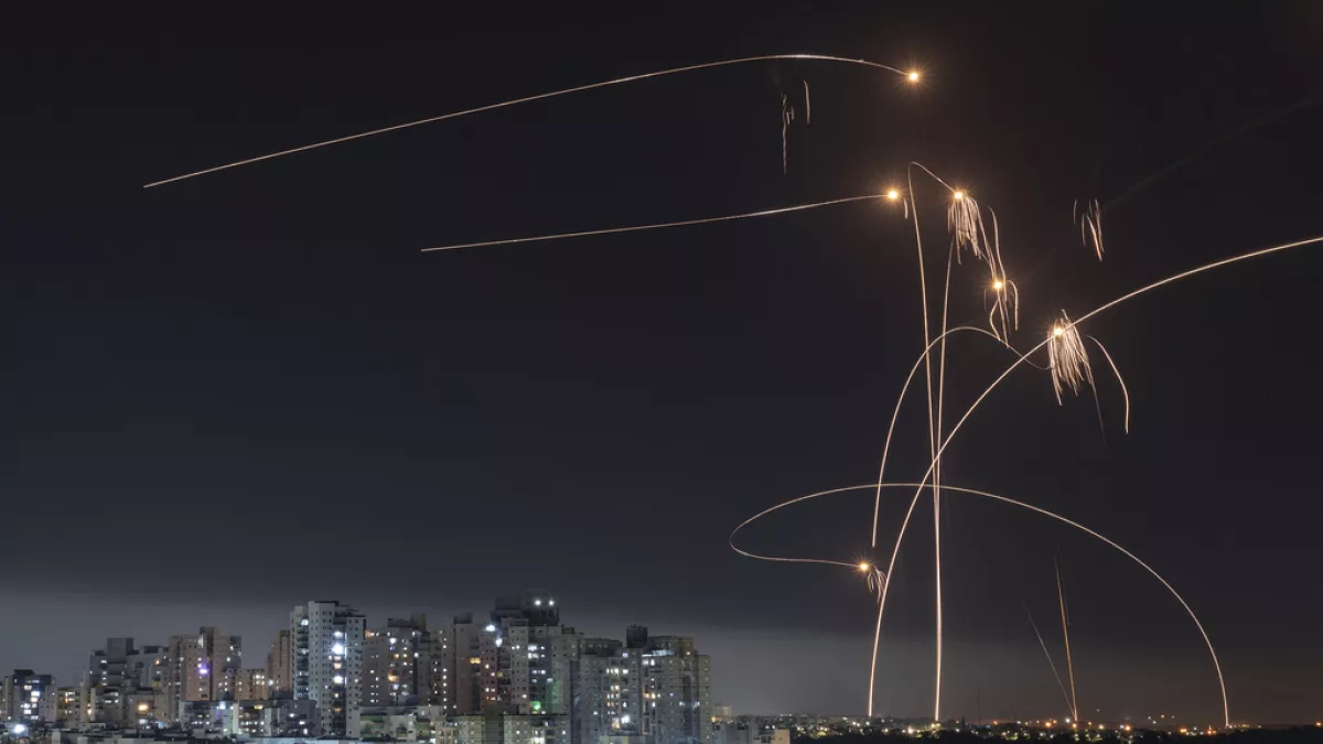 Aerial view of missile launch sites in Iran's western region aimed towards Israel.