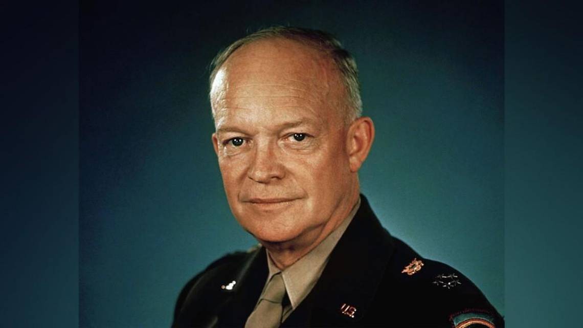 Allied troops landing on D-Day, a key operation led by Eisenhower 