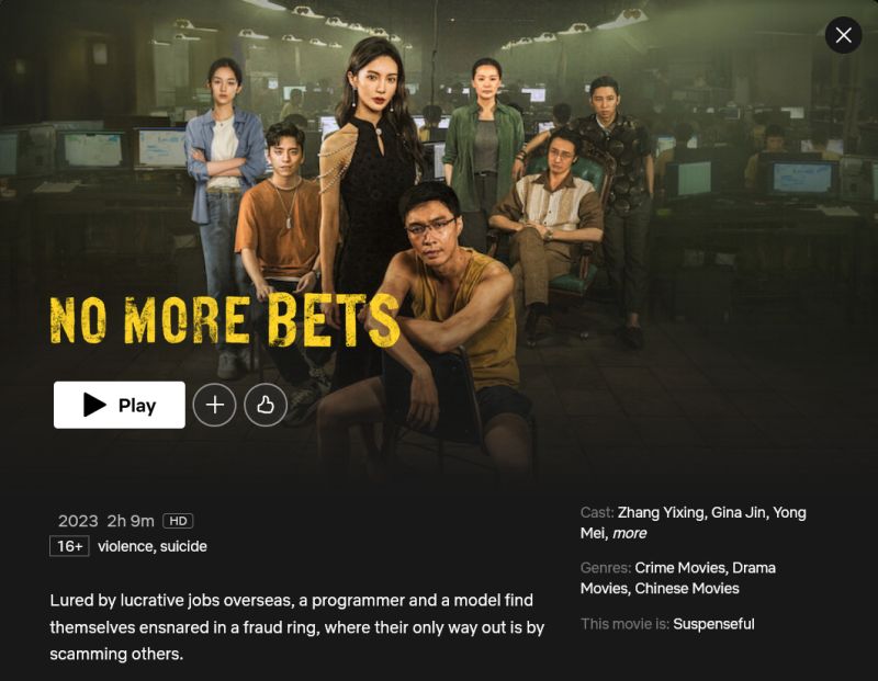 keseruan film No More Bets